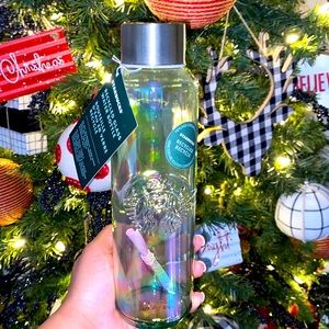 STARBUCKS RECYCLED GLASS WATER BOTTLE- IRIDESCENT - 22oz